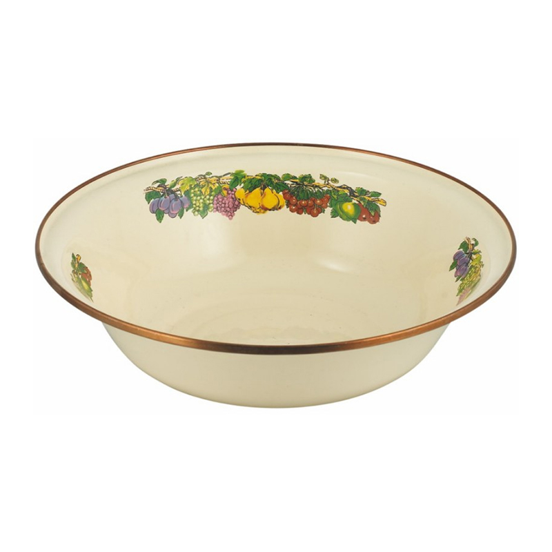 Émail en acier inoxydable bassin de jante rond