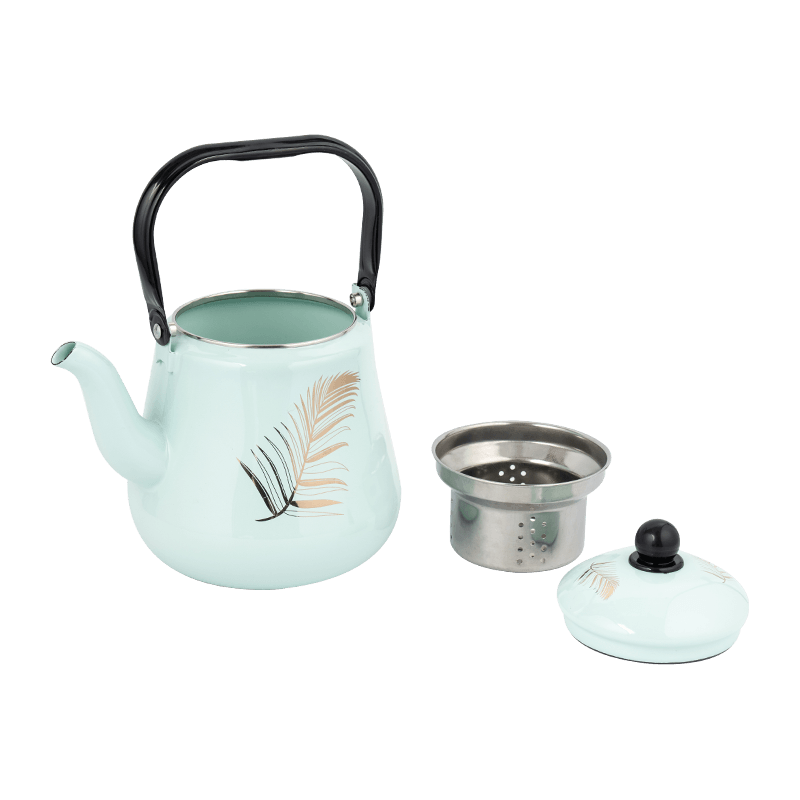 TK507 grande capacité 2,2 L Teapot en émail avec poignée