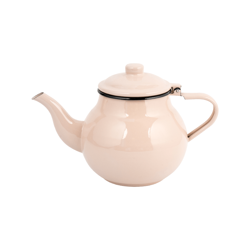 TK515 Émail vintage Small Round Tea Kettle