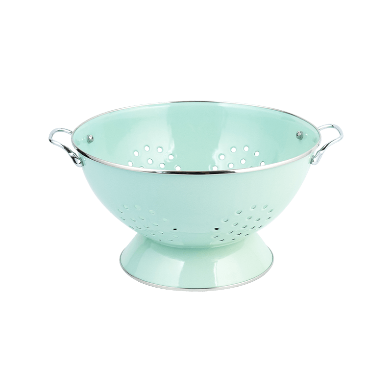 Panier de fruits en émail vintage