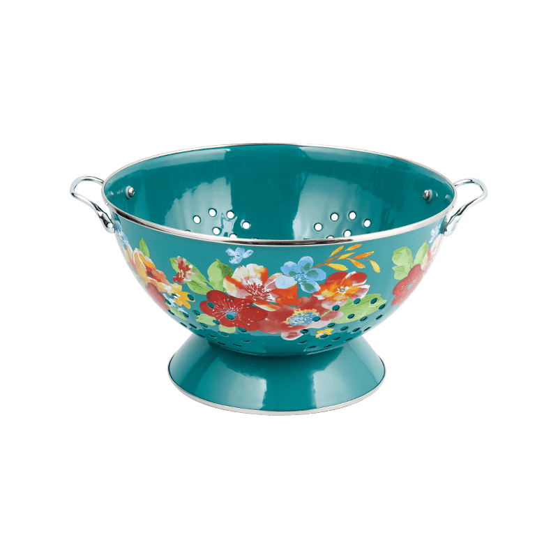 Panier de fruits en émail vintage