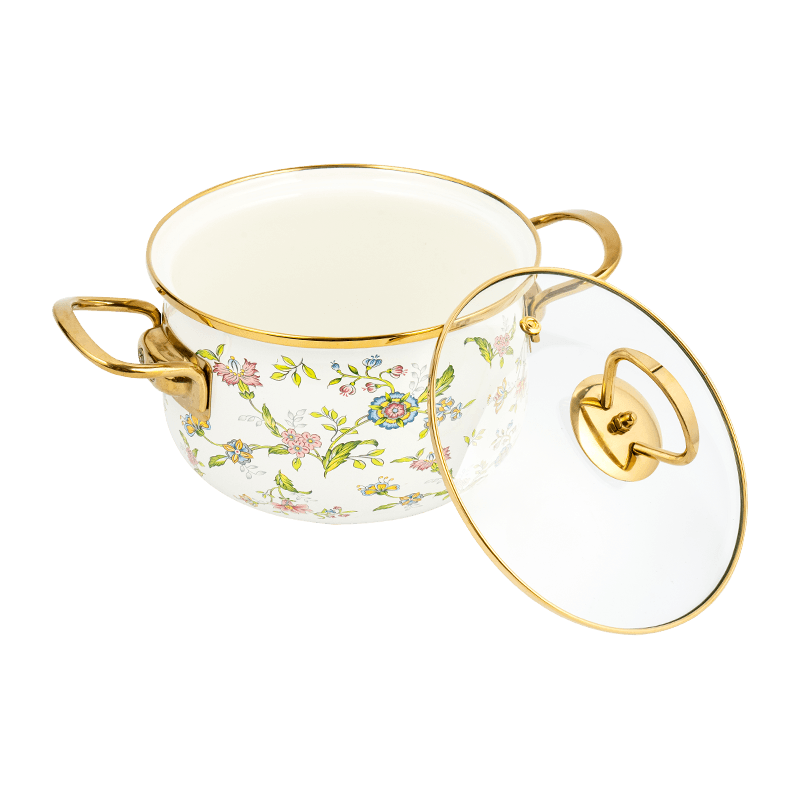 806D-5 en acier inoxydable Round Rim Stockpot Simmer Émail Pot