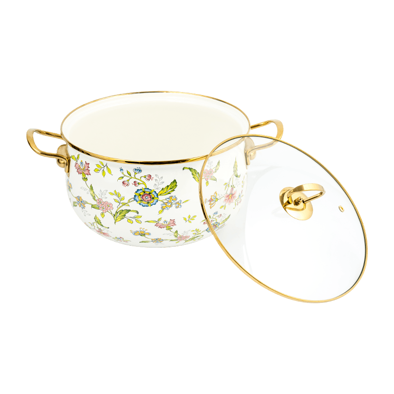 806D-5 en acier inoxydable Round Rim Stockpot Simmer Émail Pot