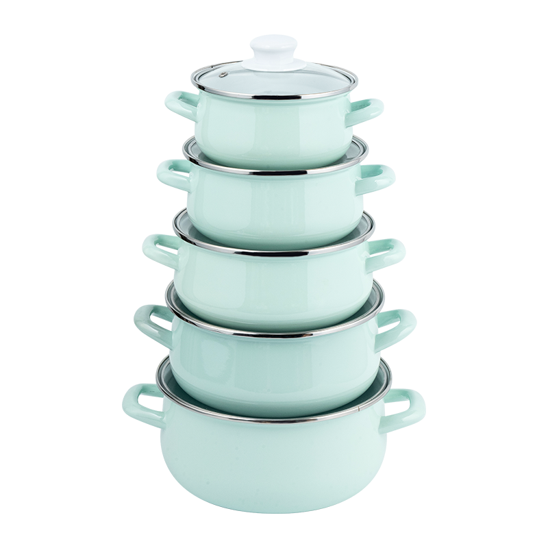 673D-5 Color imprimé Email Stockpot