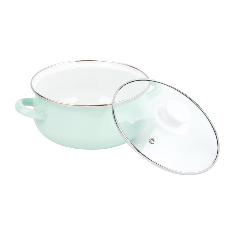 673D-5 Color imprimé Email Stockpot