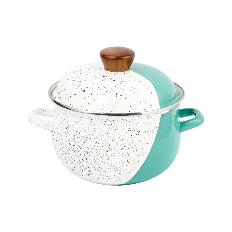 806D-5 en acier inoxydable Round Rim Stockpot Simmer Émail Pot