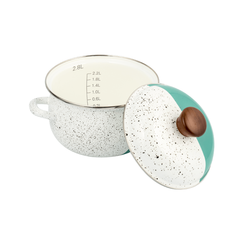 806D-5 en acier inoxydable Round Rim Stockpot Simmer Émail Pot