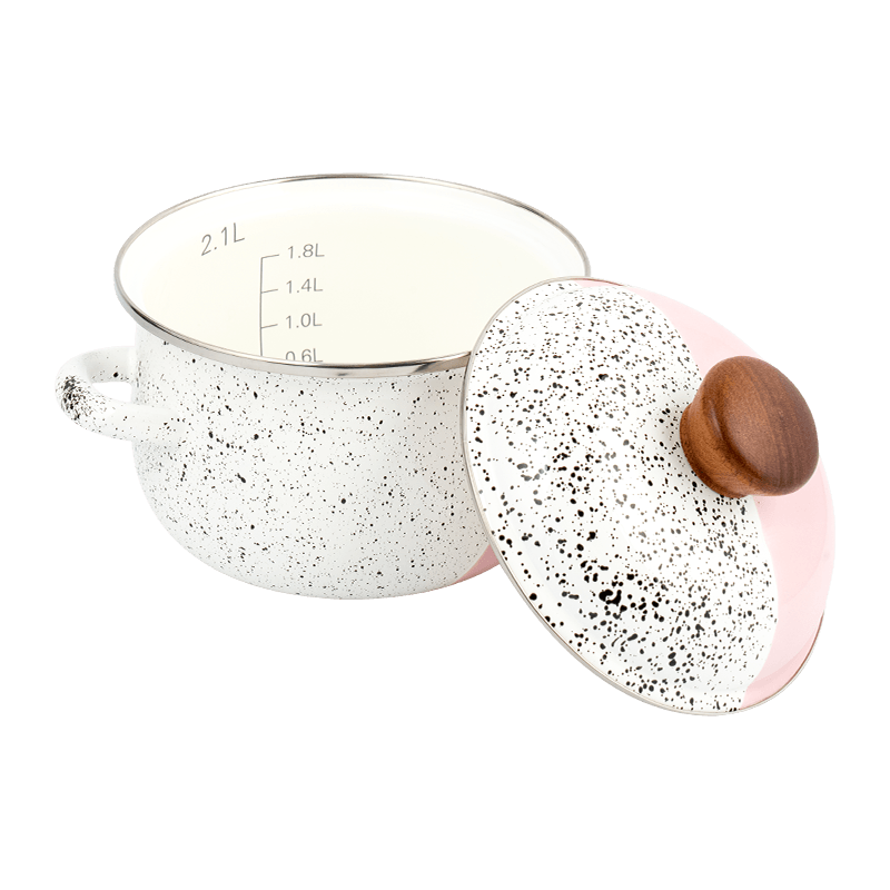 806D-5 en acier inoxydable Round Rim Stockpot Simmer Émail Pot