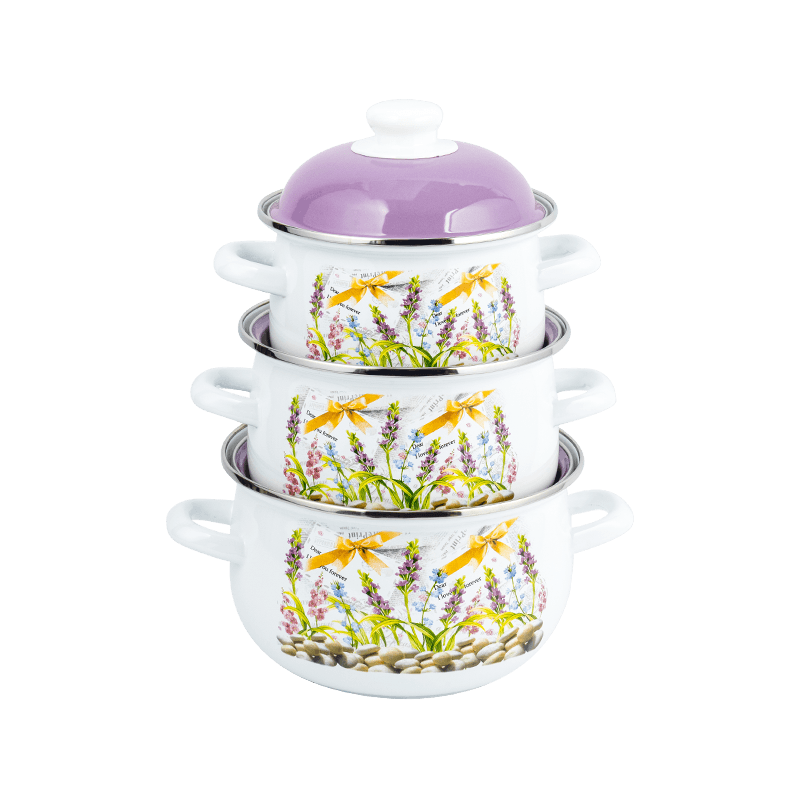 806D-5 en acier inoxydable Round Rim Stockpot Simmer Émail Pot