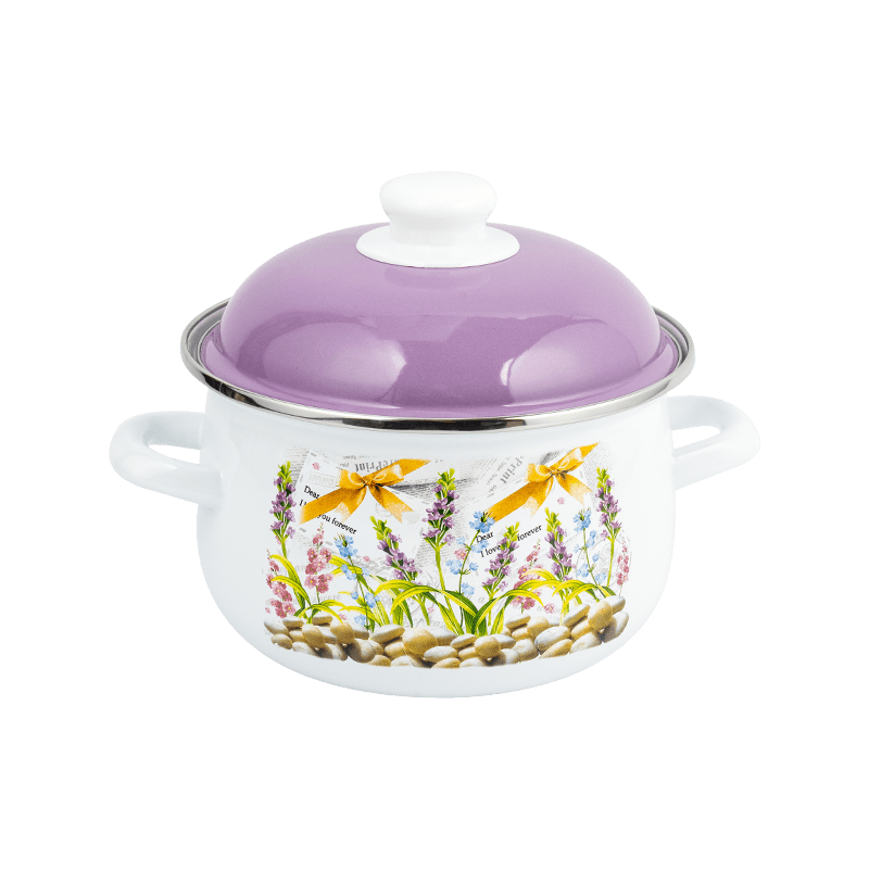 806D-5 en acier inoxydable Round Rim Stockpot Simmer Émail Pot