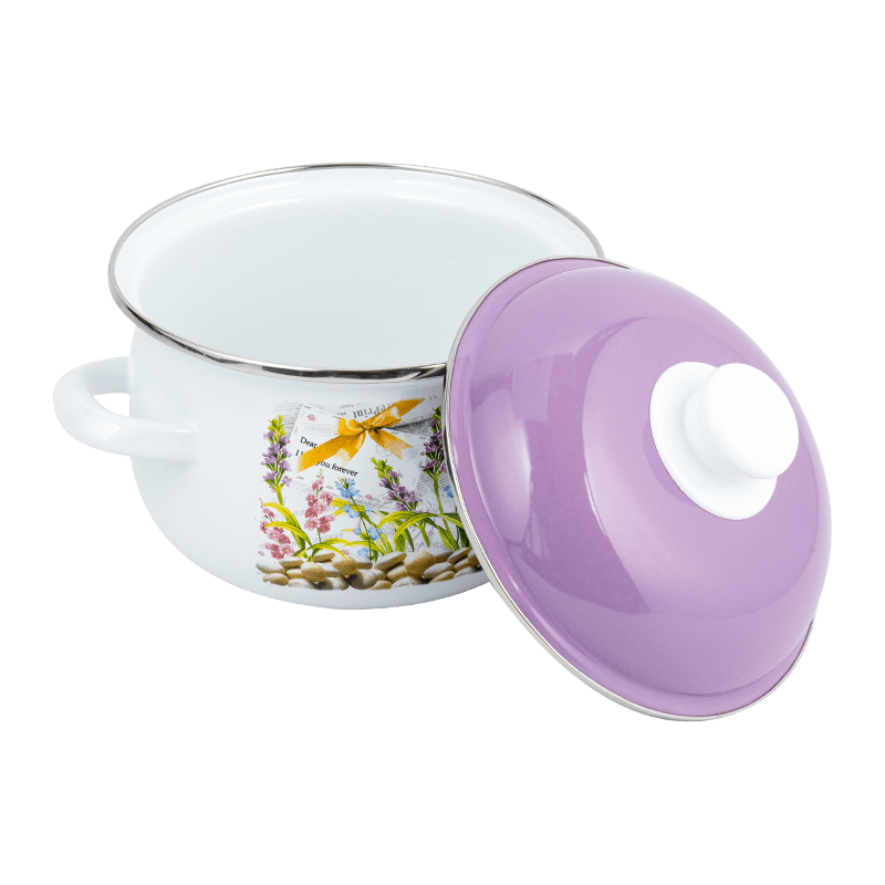 806D-5 en acier inoxydable Round Rim Stockpot Simmer Émail Pot