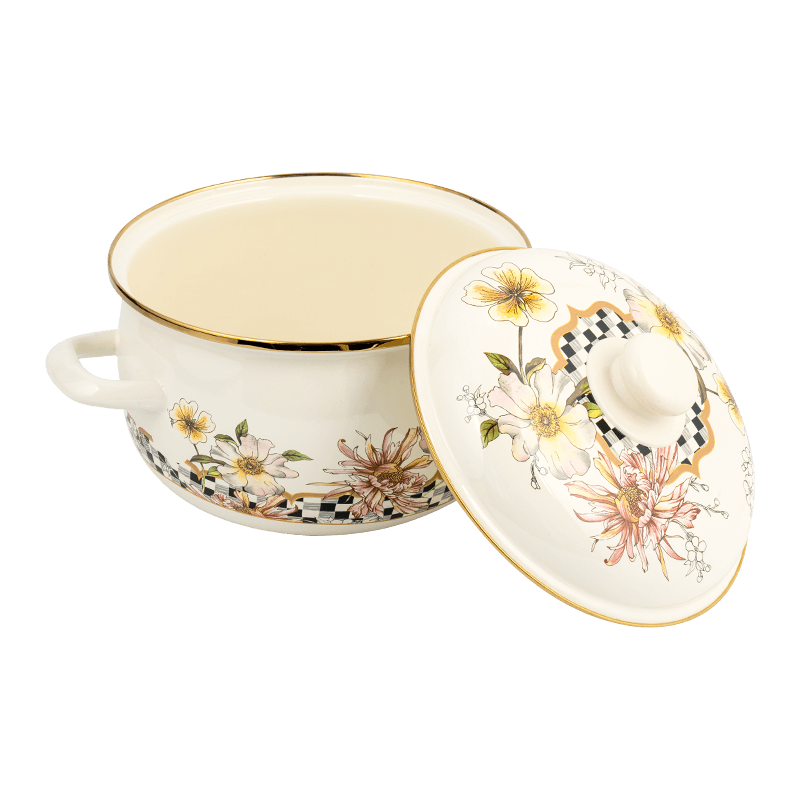 806D-5 en acier inoxydable Round Rim Stockpot Simmer Émail Pot