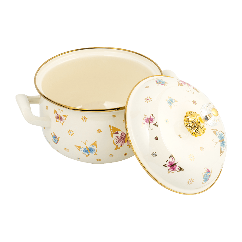 806D-5 en acier inoxydable Round Rim Stockpot Simmer Émail Pot