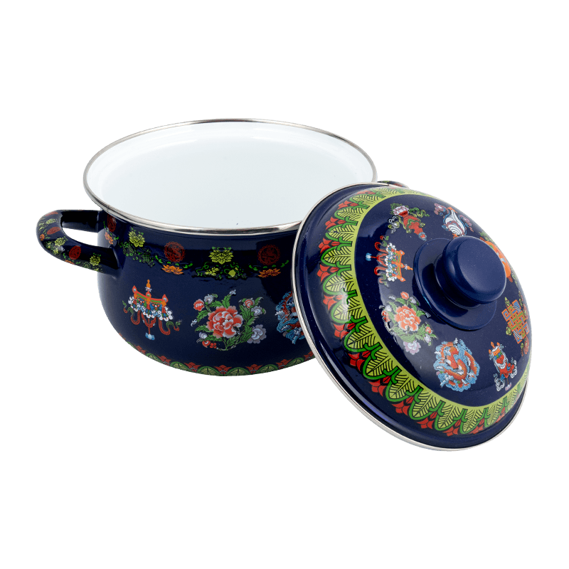 806D-5 en acier inoxydable Round Rim Stockpot Simmer Émail Pot