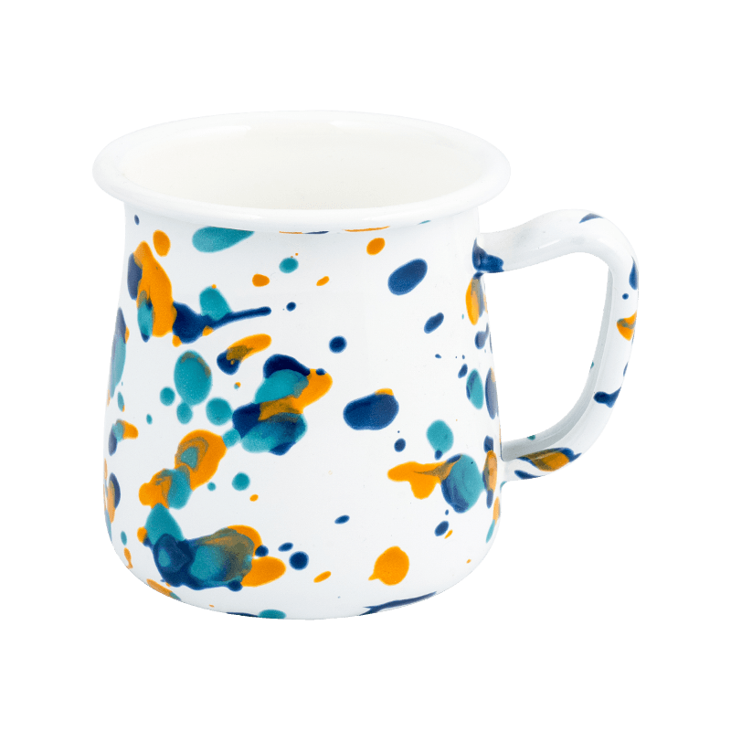 Tasse émaillée d'épluche émoussée