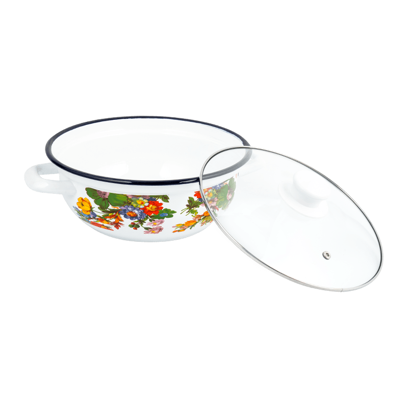 406d ENAMEL en acier inoxydable Ronde Rim Seafood Stockpot