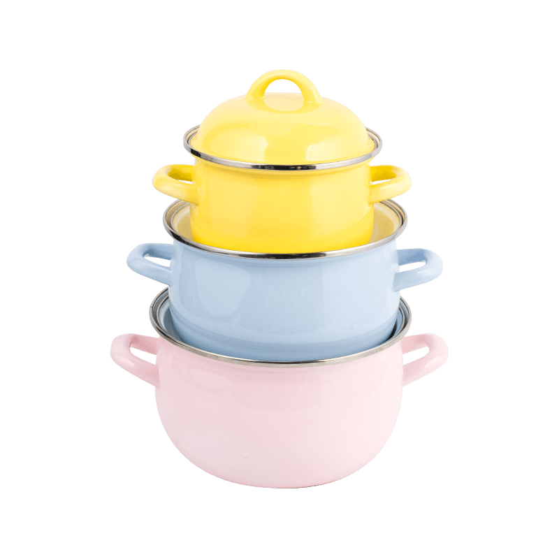 806D-5 en acier inoxydable Round Rim Stockpot Simmer Émail Pot 806D-5 en acier inoxydable Round Rim Stockpot Simmer Émail Pot