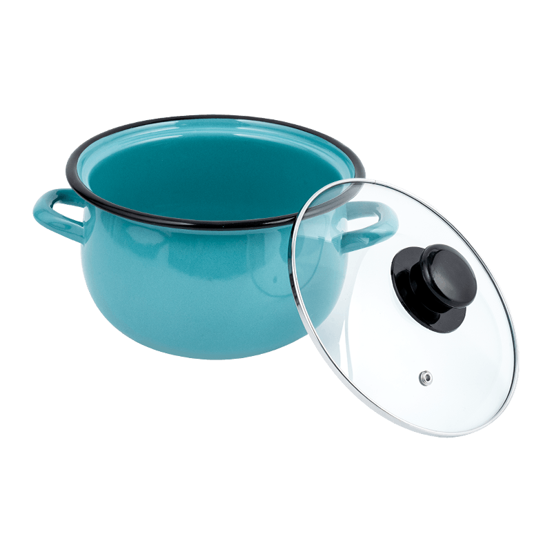 806D-5 en acier inoxydable Round Rim Stockpot Simmer Émail Pot