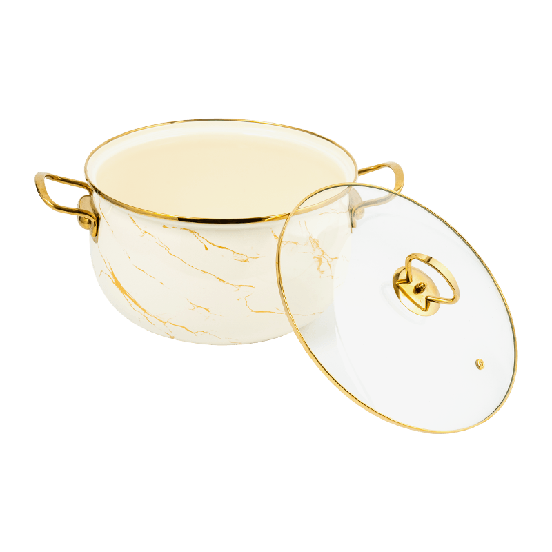 806D-5 en acier inoxydable Round Rim Stockpot Simmer Émail Pot