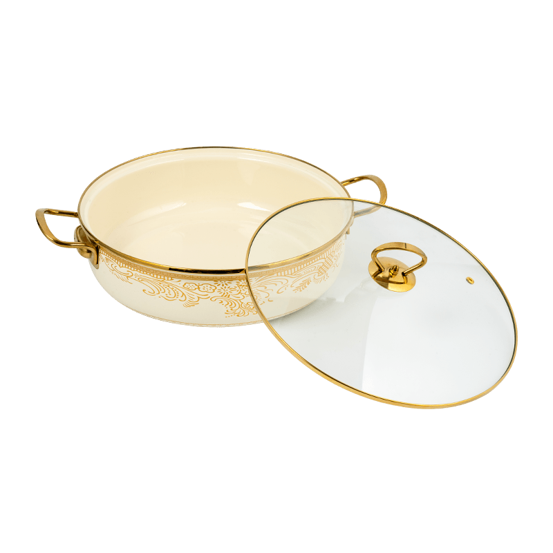 406d ENAMEL en acier inoxydable Ronde Rim Seafood Stockpot