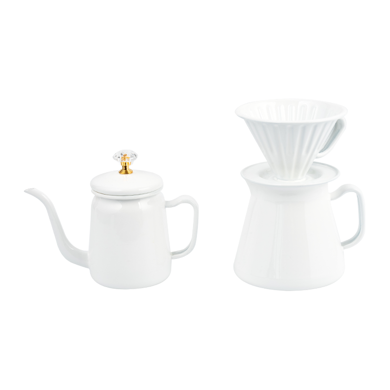 Kit d'ustensile de café en émail